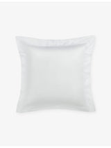 selfridges The White Company Symons Double-Row Square Cotton Oxford Pillowcase 65 x 65cm- Buy online at McGrocer