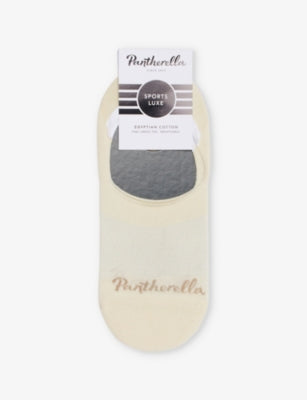 Pantherella Stride Intarsia Branding Cotton-Blend Socks
