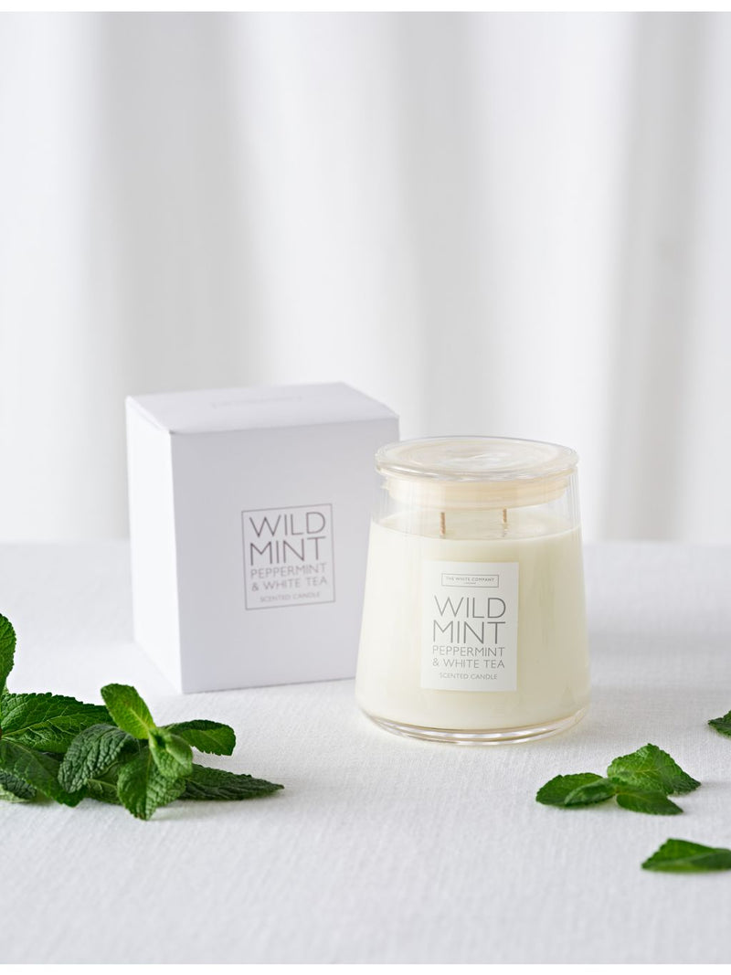 The White Company Wild Mint scented candle 380g, UK version