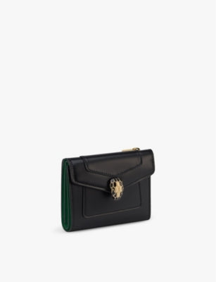 Bvlgari Serpenti Forever compact leather wallet with snakehead charm, UK version