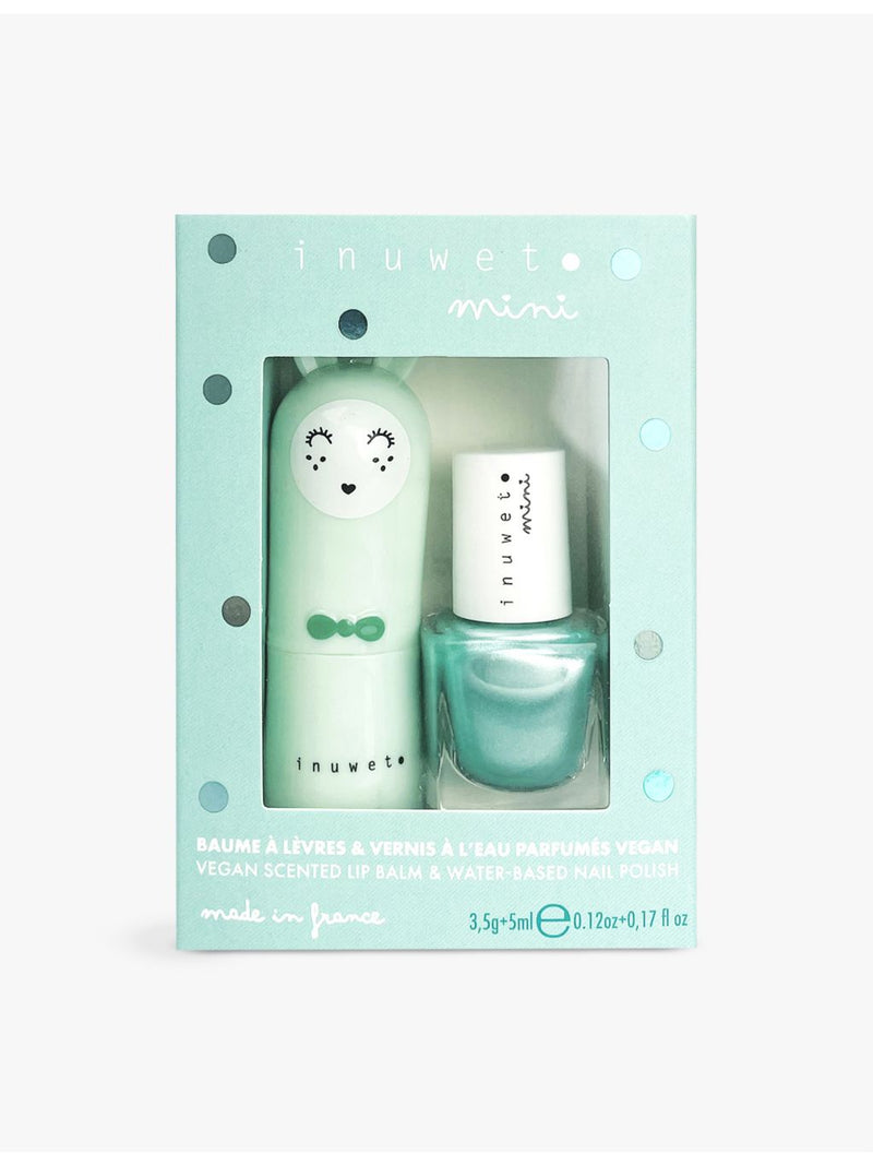 Inuwet kids' duo nail polish set with lip balm, UK version