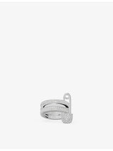 selfridges APM Monaco Love, Smile, Bonheur Sterling Silver and Zirconia Ring- Buy online at McGrocer