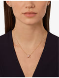 Chaumet pink sapphire diamond pendant, 18ct rose gold, imported from the UK