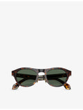 Giorgio Armani round-frame acetate sunglasses tortoiseshell - British product