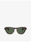 Giorgio Armani round-frame acetate sunglasses tortoiseshell - British product