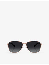 selfridges Michael Kors Biarritz Pilot-Frame Metal Sunglasses- Buy online at McGrocer