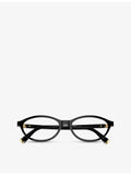 Miu Miu MU 09XV oval acetate optical glasses, imported from the UK