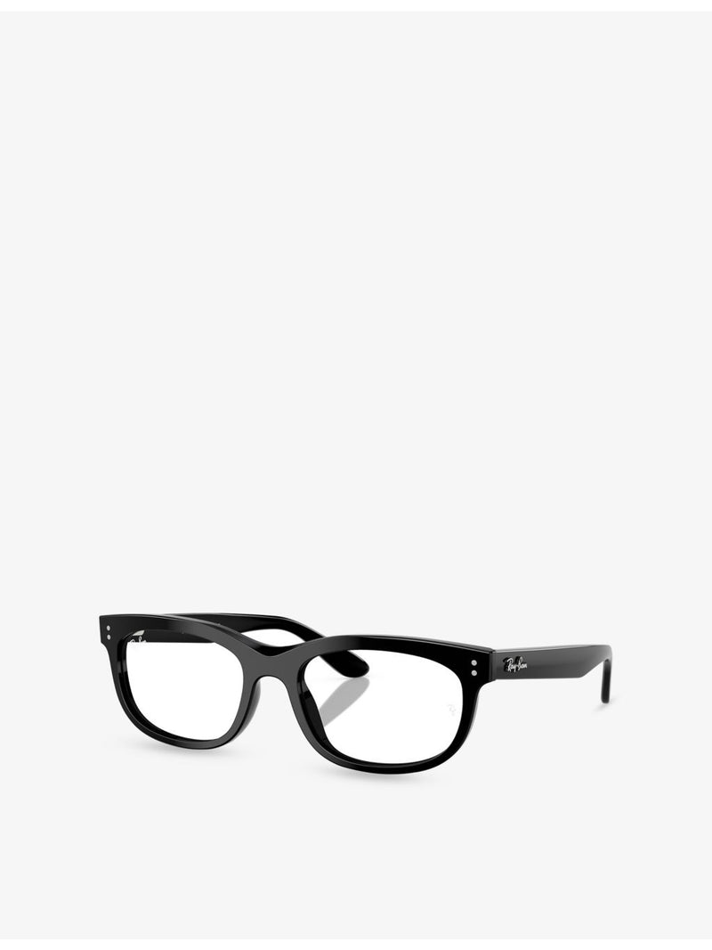 Ray-Ban RX5489 Balorette rectangle acetate optical glasses, imported from the UK