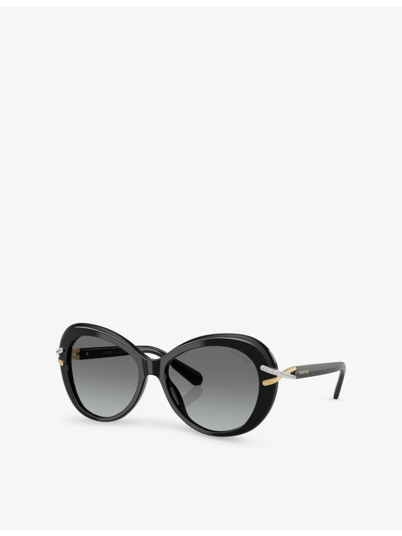 Swarovski SK6026 butterfly crystal-pave acetate sunglasses - British product