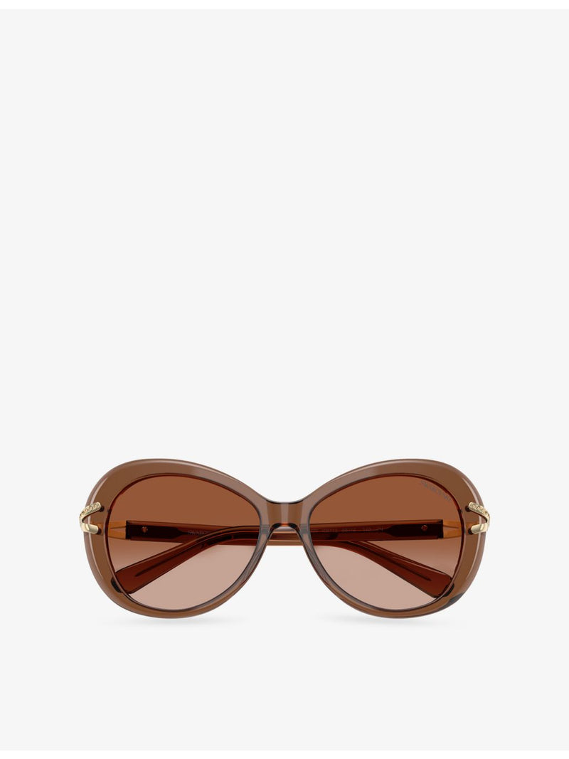 Swarovski SK6026 butterfly crystal-pave acetate sunglasses - British product