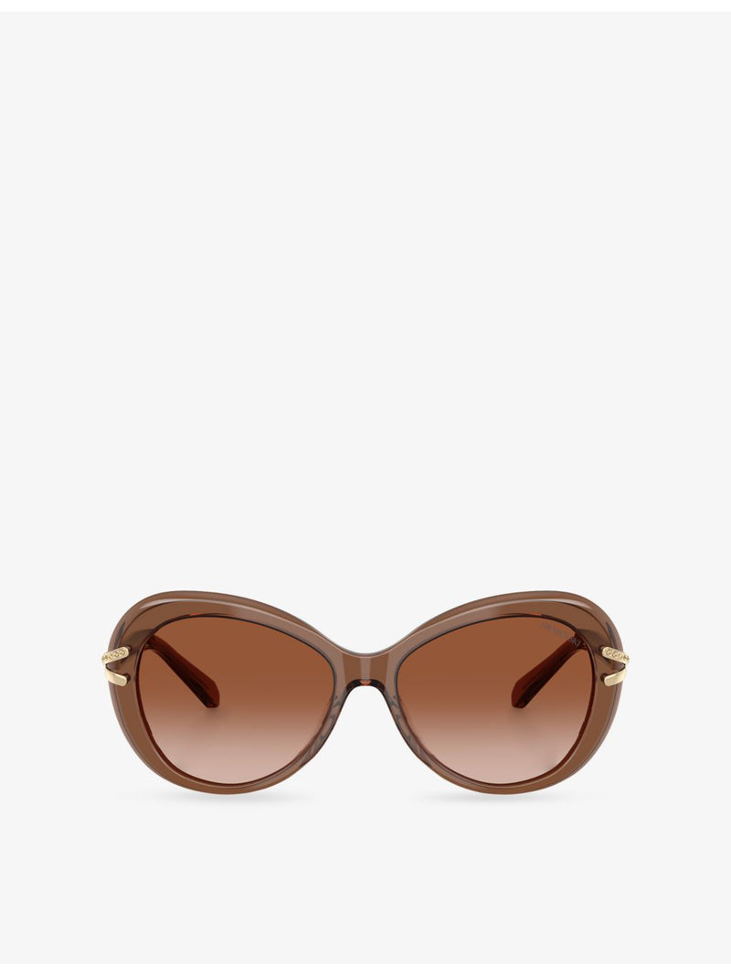 Swarovski SK6026 butterfly crystal-pave acetate sunglasses - British product