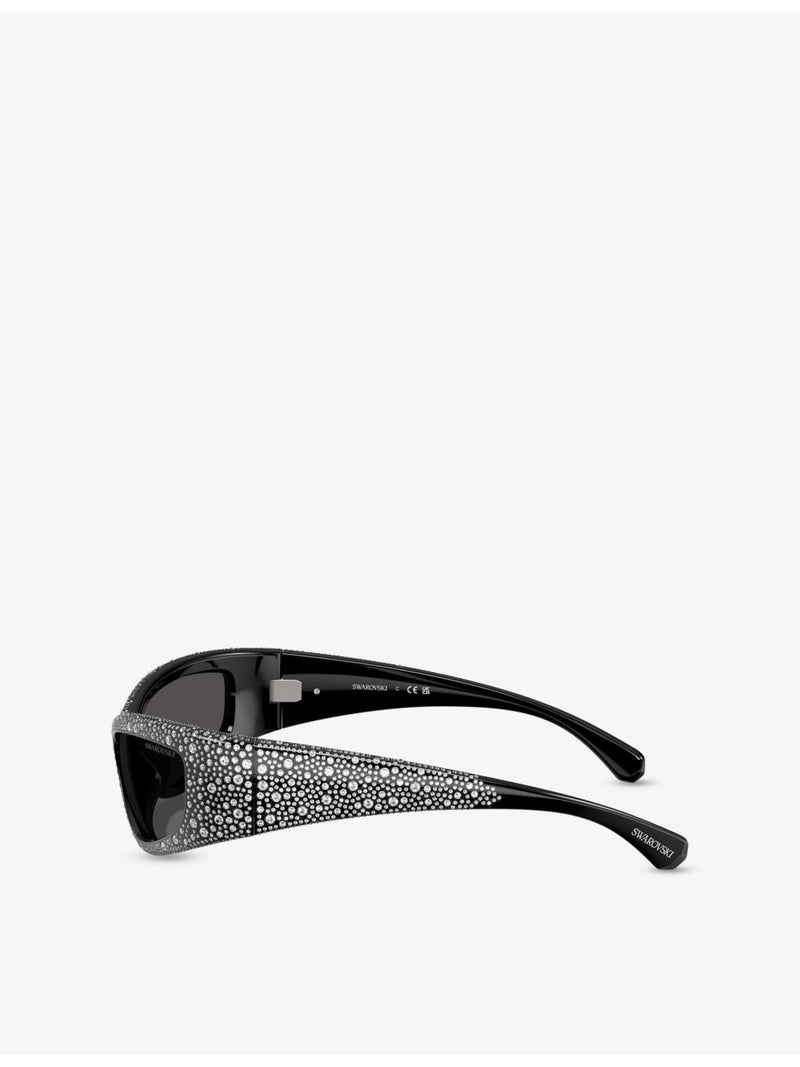 Swarovski SK6027 crystal-embellished acetate sunglasses, UK version