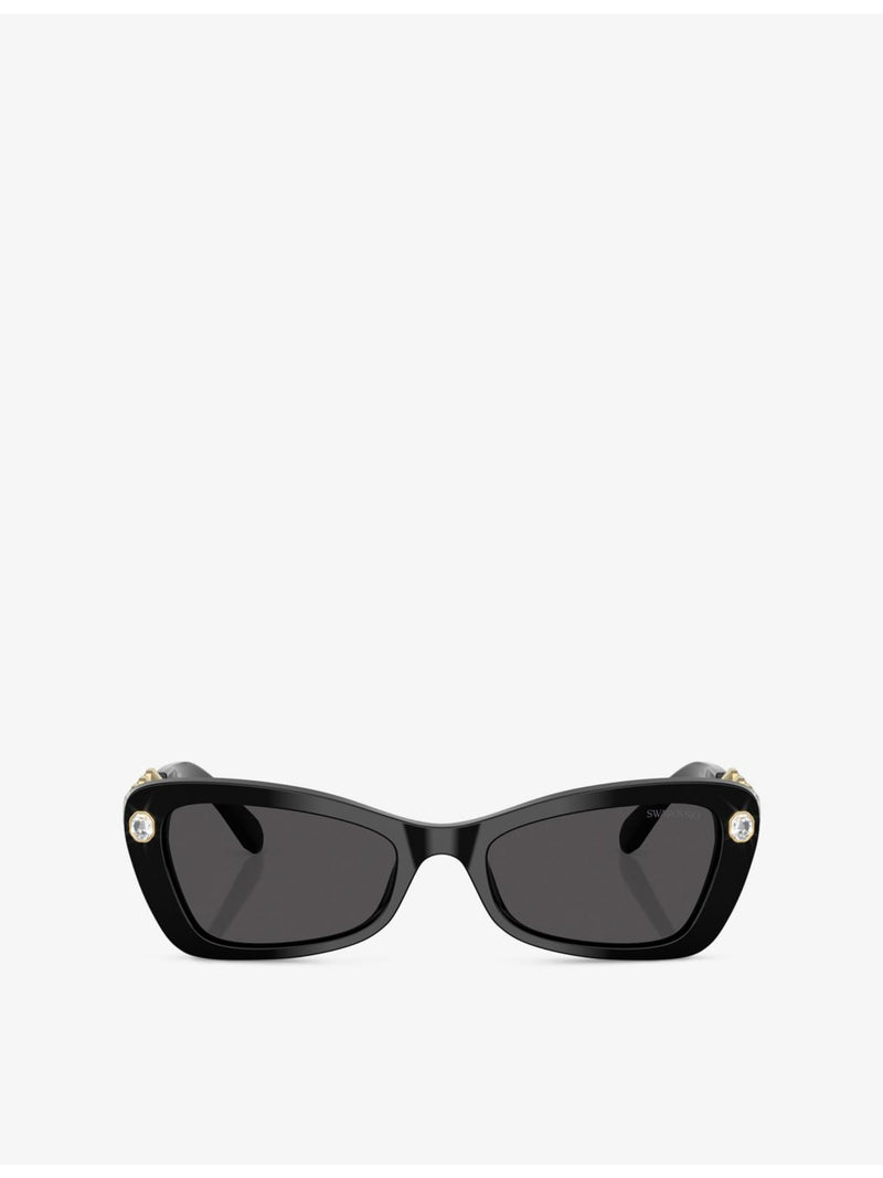 Swarovski SK6033 irregular-frame acetate sunglasses, UK version