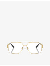 selfridges Versace Irregular-Frame Metal Optical Glasses- Buy online at McGrocer