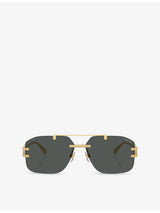 selfridges Versace VE2275 Irregular-Frame Metal Sunglasses- Buy online at McGrocer