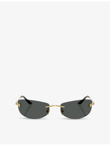 selfridges Versace VE2279 Rectangle-Frame Metal Sunglasses- Buy online at McGrocer