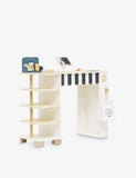 Le Toy Van wooden supermarket till playset with accessories - British product