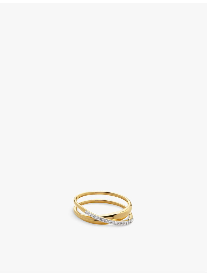 Monica Vinader Nura 0.108ct lab-grown diamond wrap ring - British product