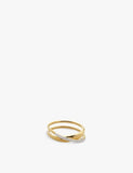Monica Vinader Nura Wrap 18ct Yellow Gold-Plated Vermeil Sterling Silver Lab-Grown Diamond Ring