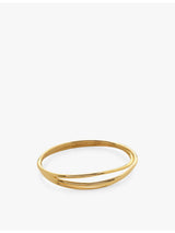 selfridges Monica Vinader Nura Wrap 18ct Yellow Gold-Plated Vermeil Sterling-Silver Bangle Bracelet- Buy online at McGrocer