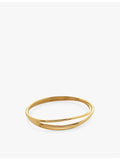 Monica Vinader Nura wrap bangle bracelet in gold vermeil - British product