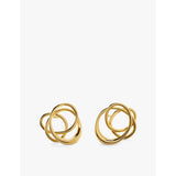 selfridges Monica Vinader Nura Wrap 18ct Yellow Gold-Plated Vermeli Sterling-Silver Stud Earrings- Buy online at McGrocer