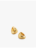 Monica Vinader 18ct gold vermeil tapered huggie earrings - British product