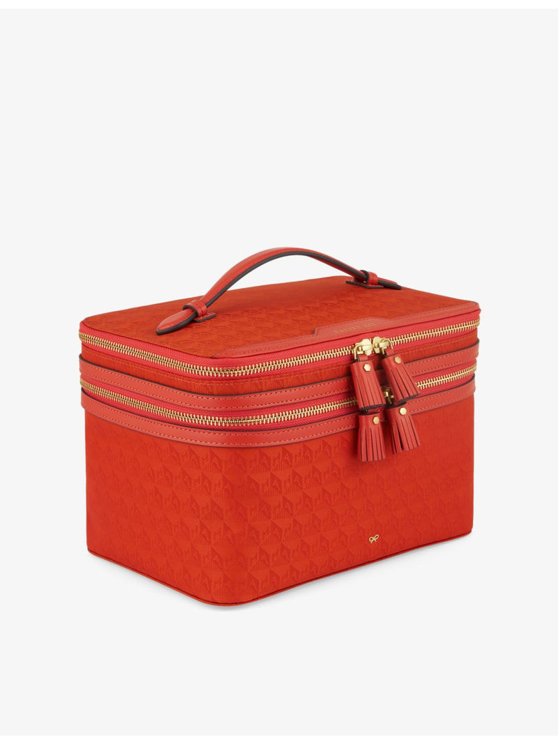 Anya Hindmarch nylon vanity kit with logo jacquard (British brand)