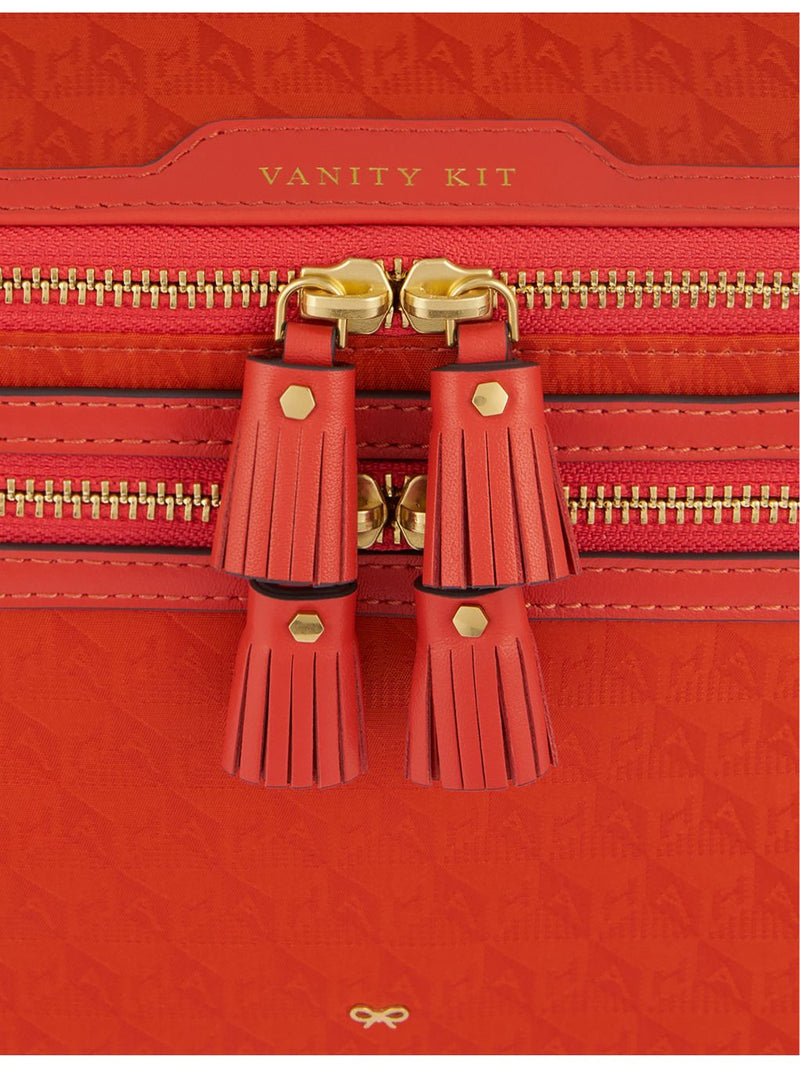 Anya Hindmarch nylon vanity kit with logo jacquard (British brand)