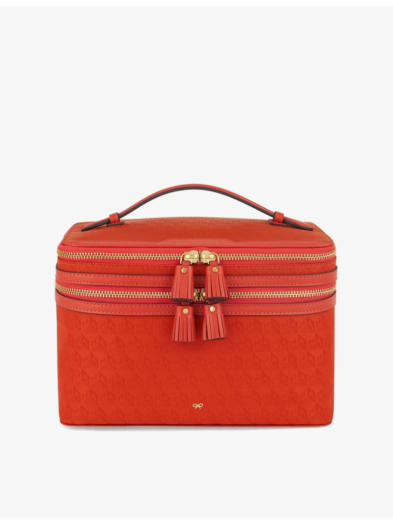 Anya Hindmarch nylon vanity kit with logo jacquard (British brand)