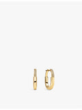 Tiffany & Co Lock small 18ct yellow-gold diamond hoop earrings, UK version