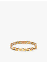 selfridges Bvlgari Tubogas 18ct Yellow-Gold, White-Gold and Rose-Gold Bracelet- Buy online at McGrocer