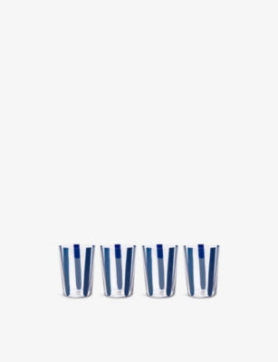The Conran Shop Nova Stripe Set of Four Crystal Glasses 500ml