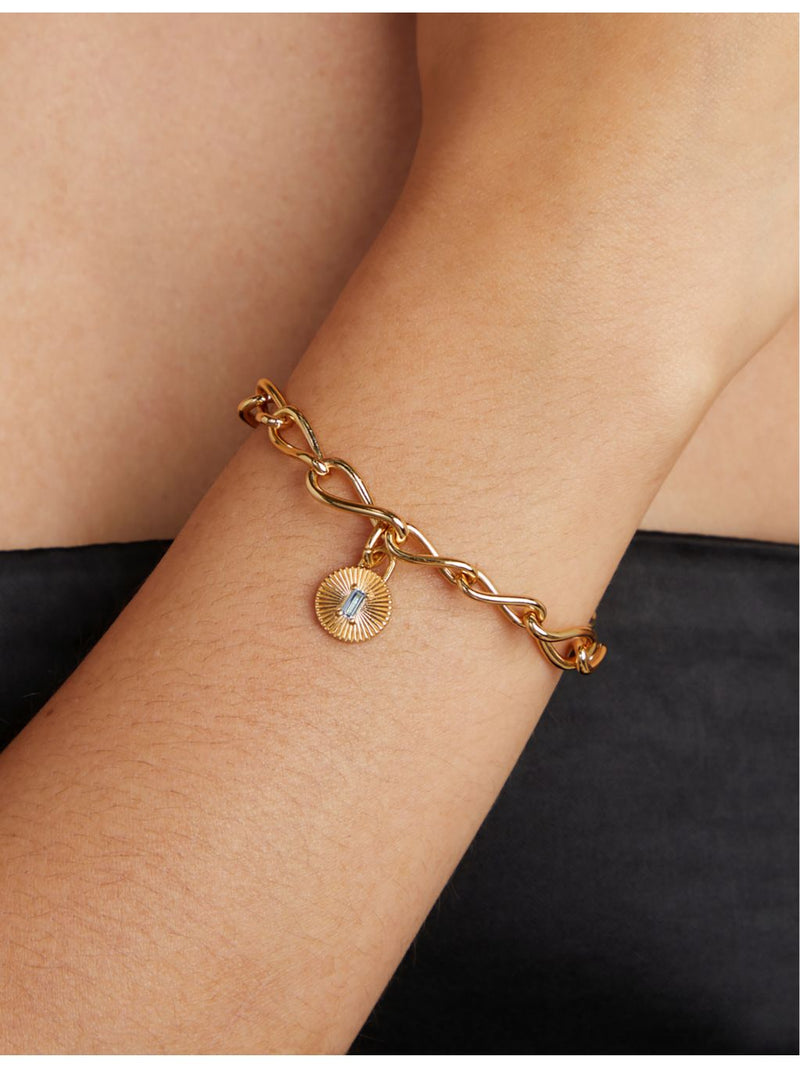 Astrid & Miyu topaz charm 10mm, imported from the UK