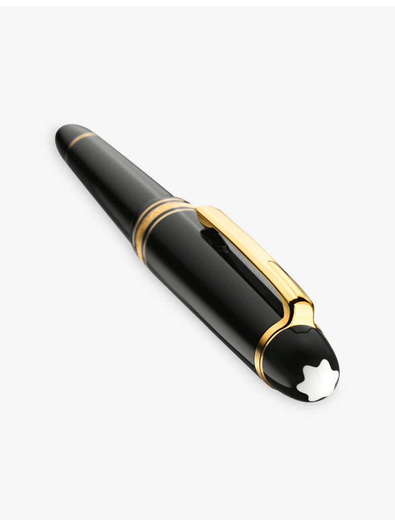 Montblanc Meisterstuck fountain pen, black resin, 14ct gold (British brand)