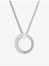 selfridges Swarovski Matrix Rhodium-Plated and Crystal Pendant Necklace- Buy online at McGrocer
