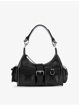selfridges The Kooples Amelia Logo-Engraved Leather Shoulder Bag- Buy online at McGrocer