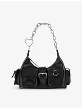 selfridges The Kooples Amelia Chain-Handle Leather Shoulder Bag- Buy online at McGrocer