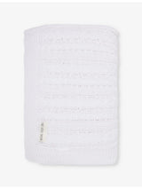 selfridges The Little Tailor Fisherman-Knit Cotton Baby Blanket 108cm- Buy online at McGrocer