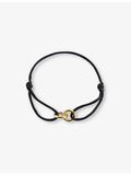 Common Lines 14ct gold-plated sterling silver silk cord bracelet (British brand)