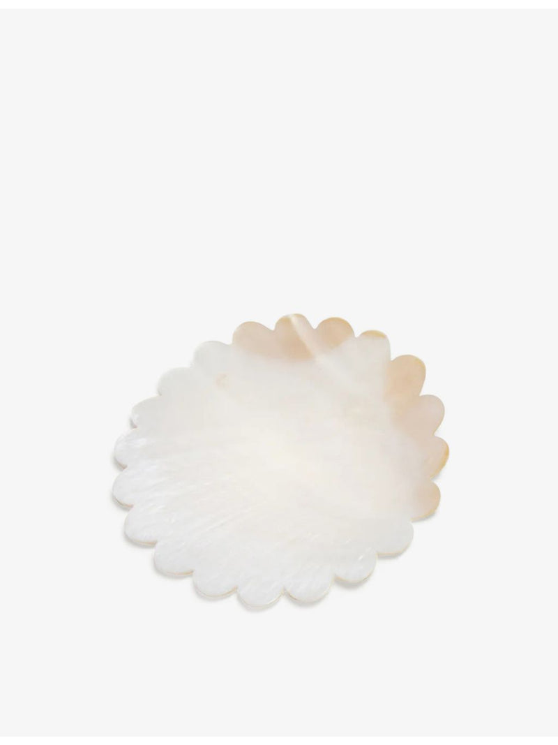 Gohar World scalloped mother-of-pearl dish 15cm - British product