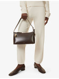 Hobo suede leather shoulder bag with adjustable strap (British brand)