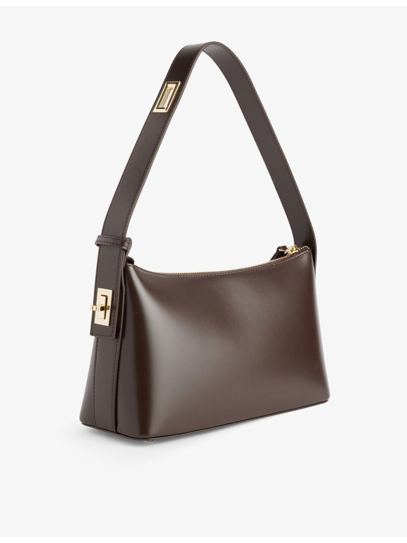 Hobo suede leather shoulder bag with adjustable strap (British brand)