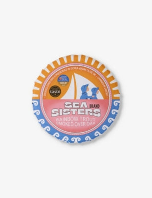 Sea Sisters oak-smoked rainbow trout tinned fish 110g (British brand)