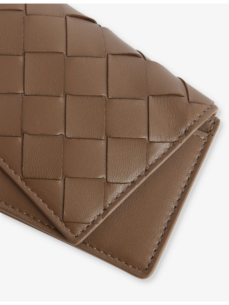 Bottega Veneta lamb leather card holder, imported from the UK