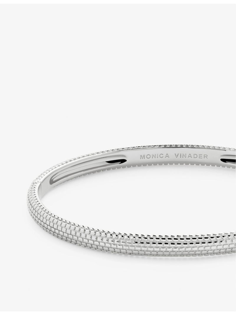 Monica Vinader sterling-silver bangle in size Large, imported from the UK