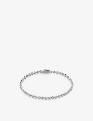Monica Vinader Diamond Essential Tennis Sterling Silver and 0.25ct Lab-Grown Diamond Bracelet