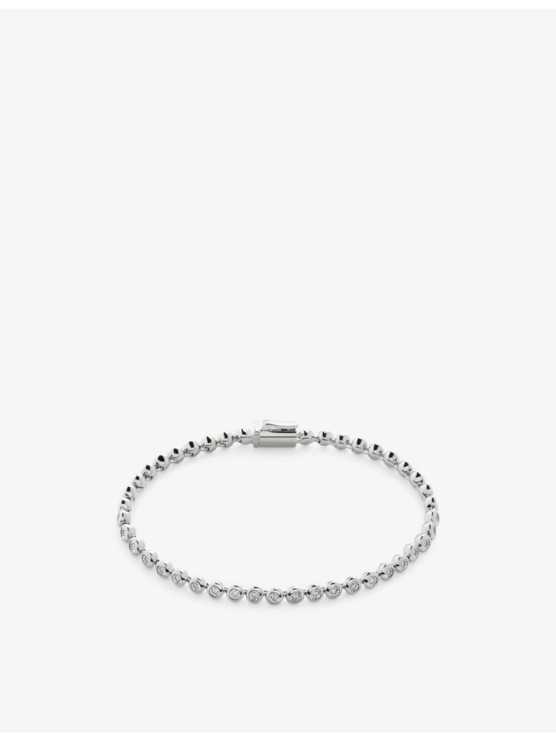 Monica Vinader diamond tennis bracelet 0.25ct sterling silver, imported from the UK
