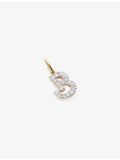 Monica Vinader B charm 14ct yellow gold with diamonds, UK version