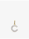 Monica Vinader C letter charm in 14ct yellow gold - British product